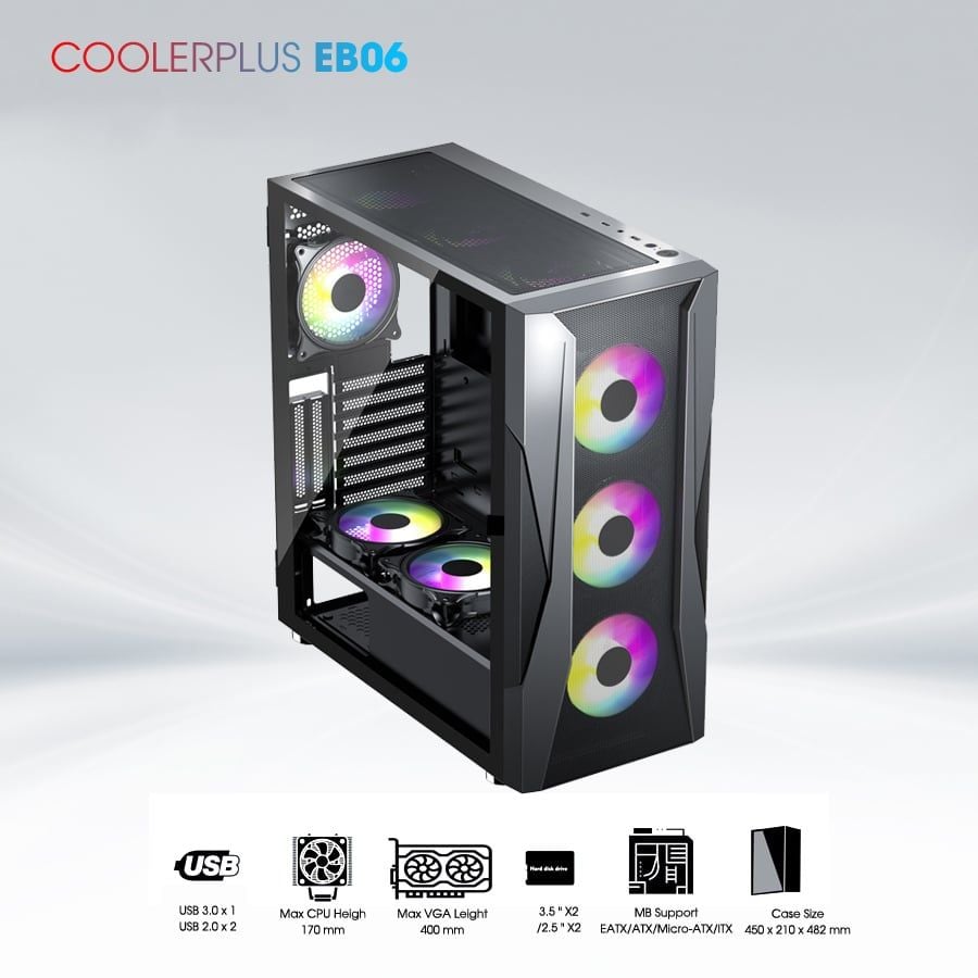 Vỏ case Coolerplus CPC-EB06