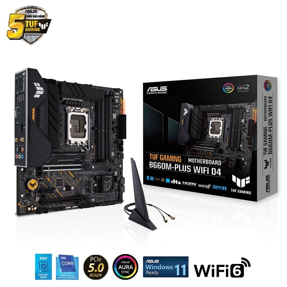 Bảng mạch ASUS TUF Gaming B660M-Plus WiFi D4