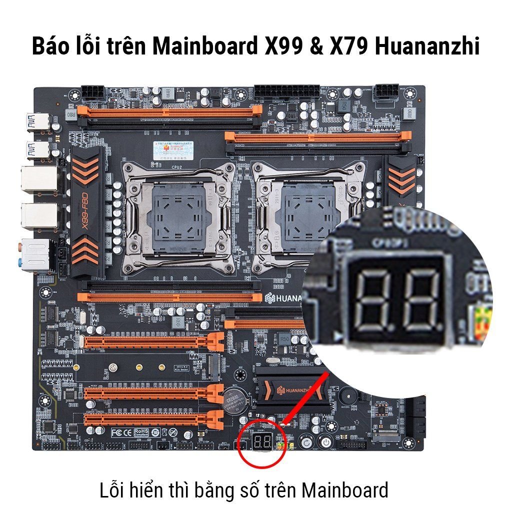 Bảng mã lỗi Mainboard Huananzhi X79 / X99 và cách xử lý 