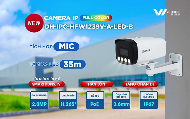 Camera DH-IPC-HFW1239V-A LED-B