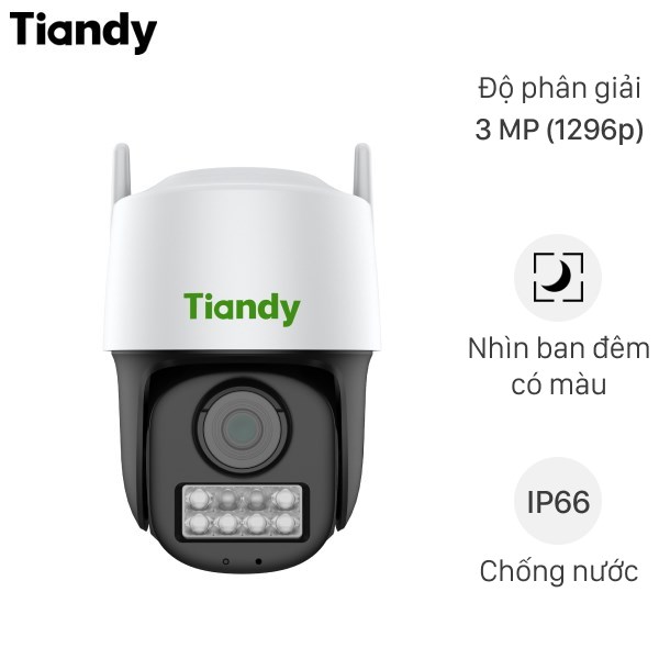 Camera IP Ngoài Trời 360° 3MP TIANDY TC-H333N | IR 50m, IP66, đàm thoại 2 chiều