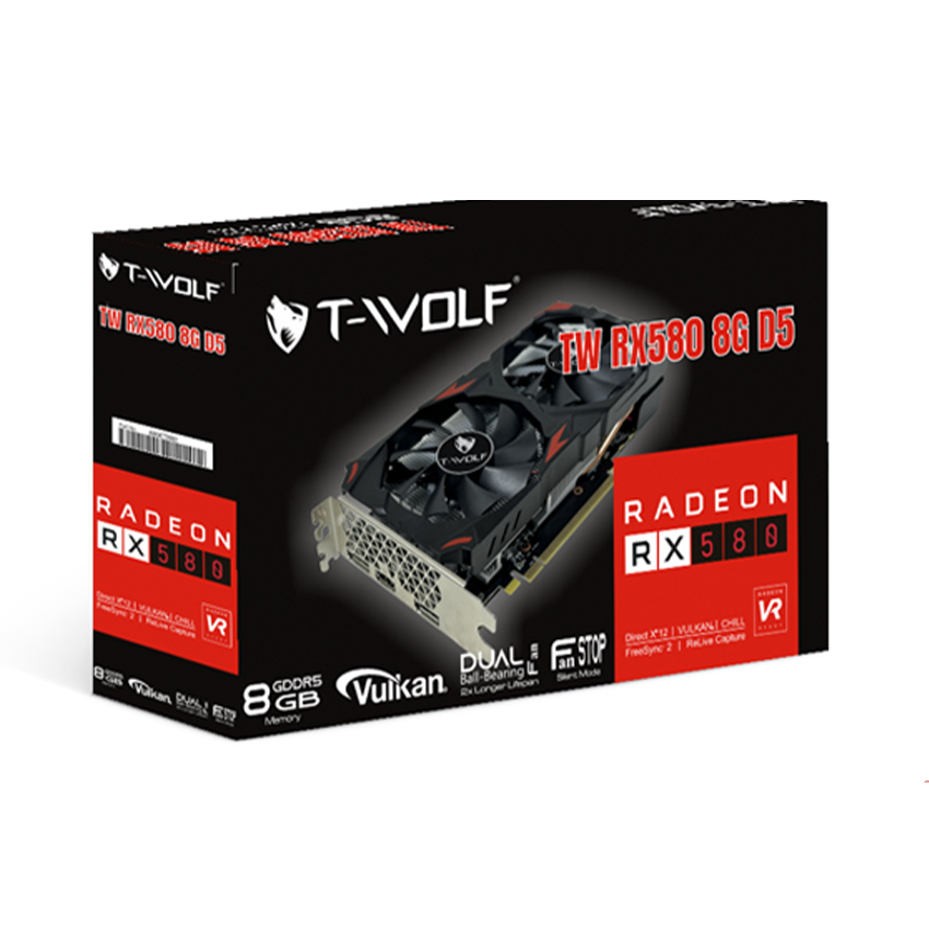 Card màn hình T-WOLF RX580 8G D5 V2.0