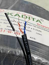 Dây cable 4 lõi 1 tim Kadita 24AWG 500m