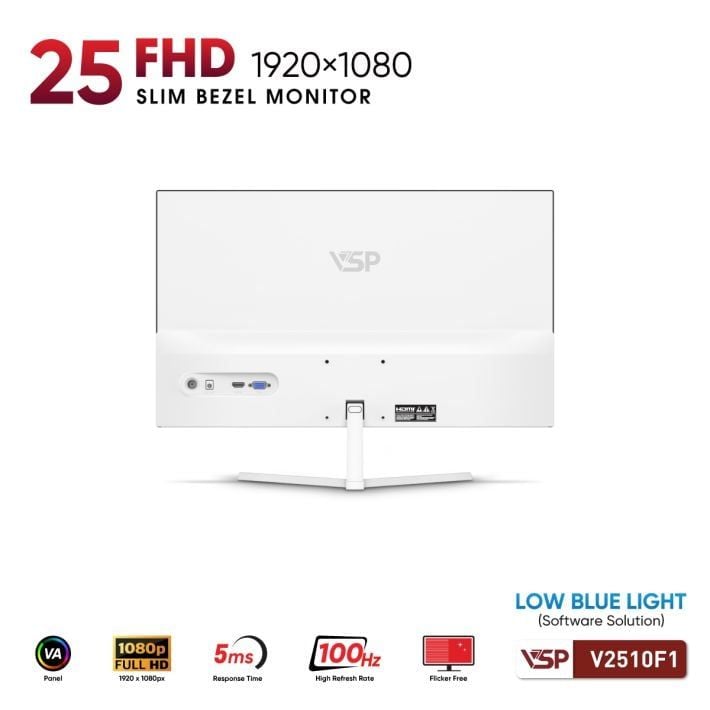 Màn hình LCD màu trắng model V2510F1, logo VSP