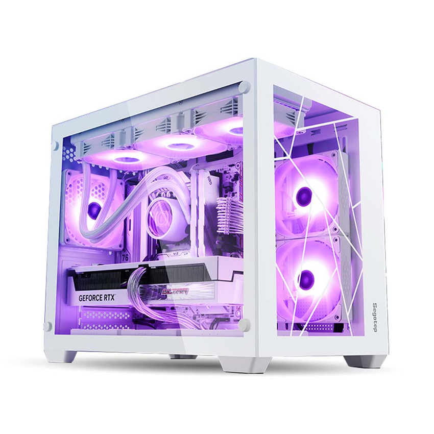 Thùng CPU không nguồn Segotep Lumi II White