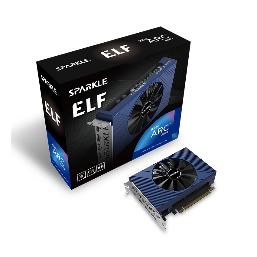 Card màn hình Blue Intel ARC A380 ELF 6GB GDDR6 SA380E-6G Sparkle