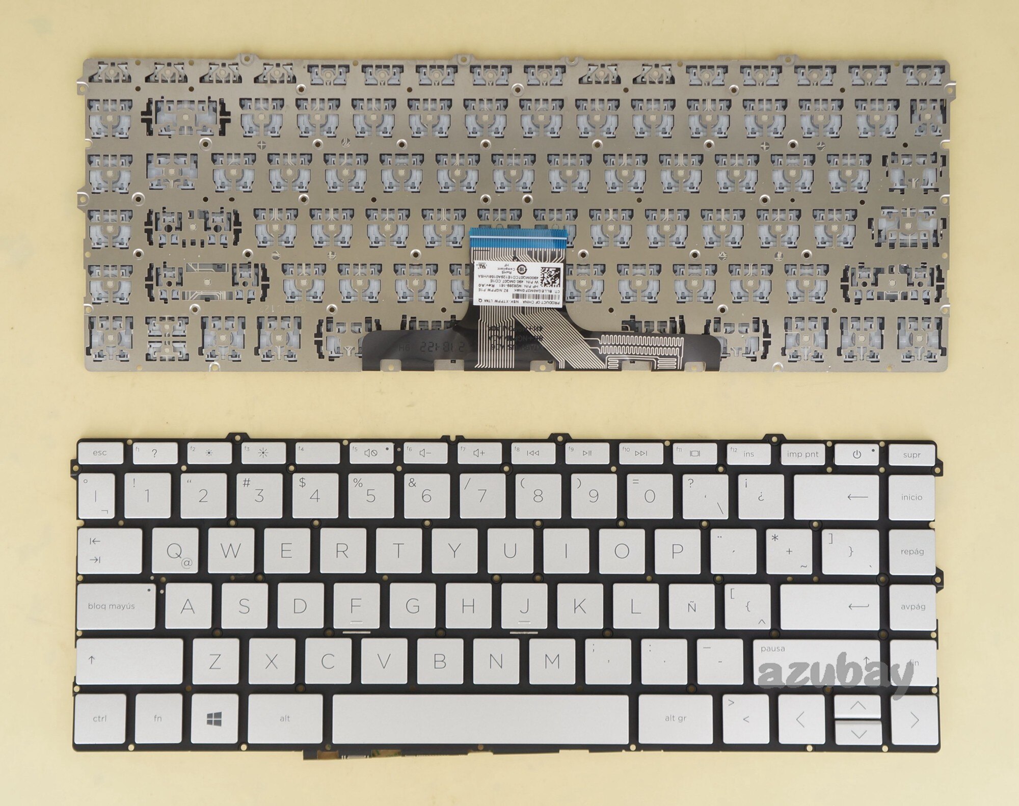 Bàn phím laptop HP 14-DW000 Bạc LED (ZIN)