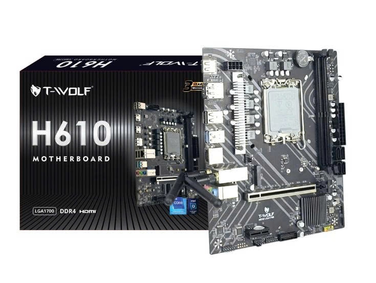 Mainboard T-WOLF H610 Socket 1700 Chính Hãng ( 2*HDMI -DP -WIFI slot -2* SSD M.2 chuẩn PCIe)
