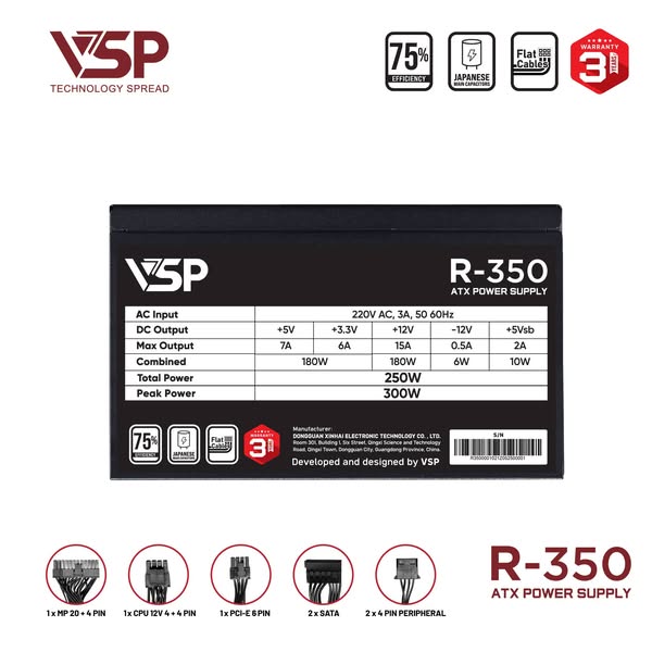 Nguồn PC VSP POWER R-350