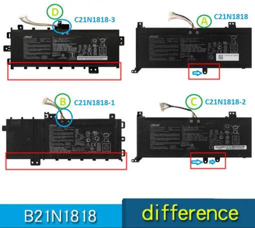Pin laptop Asus A409 A509 F409 F509 – C21N1818-2 (2 cell, Zin)