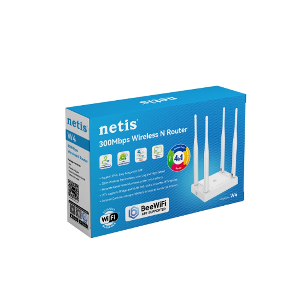Bộ định tuyến N300 băng tần 2.4GHz hiệu Netis, model: W4