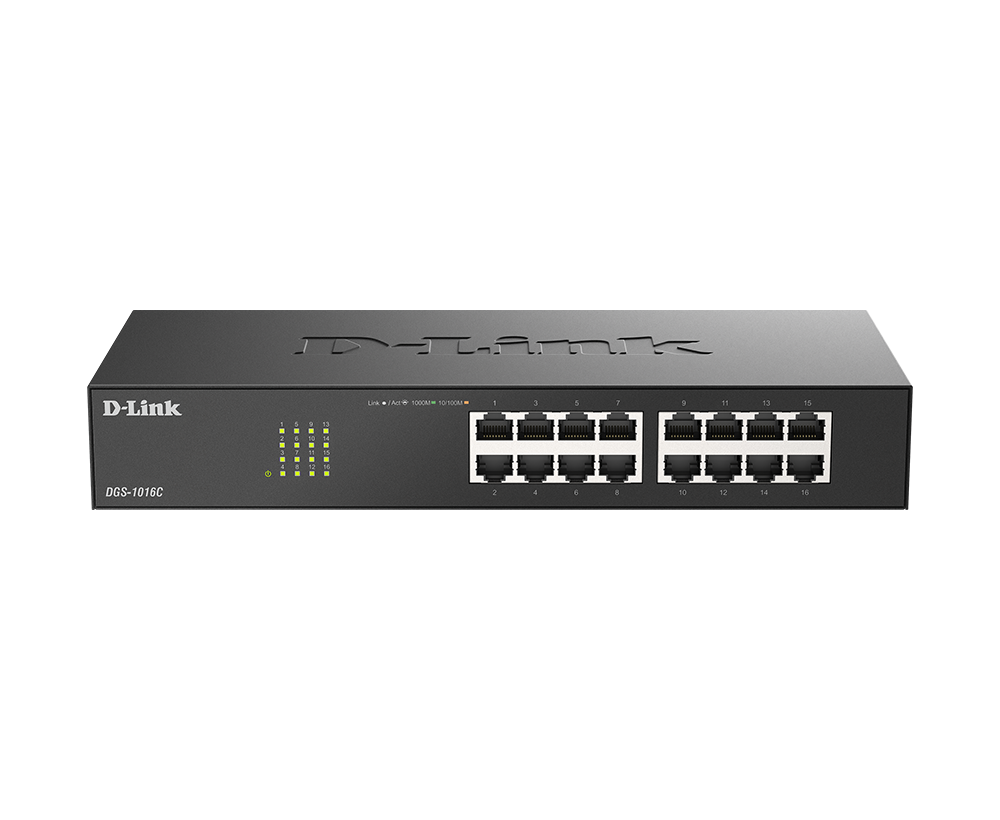 Switch Dlink 16-Port Gigabit Unmanaged Switch DGS-1016C