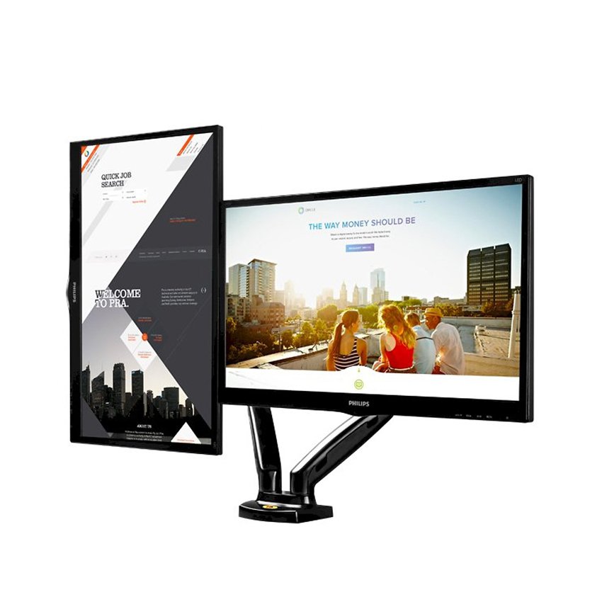 Giá treo 2 màn hình NB F160