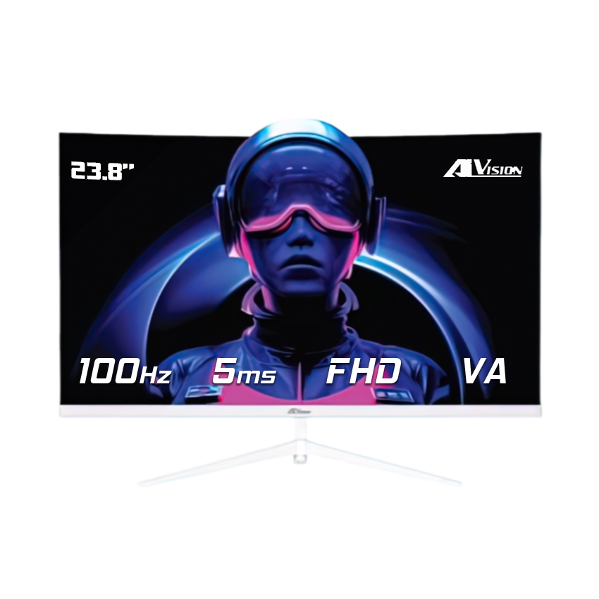 Màn hình LCD model A245FC logo avision, màu trắng