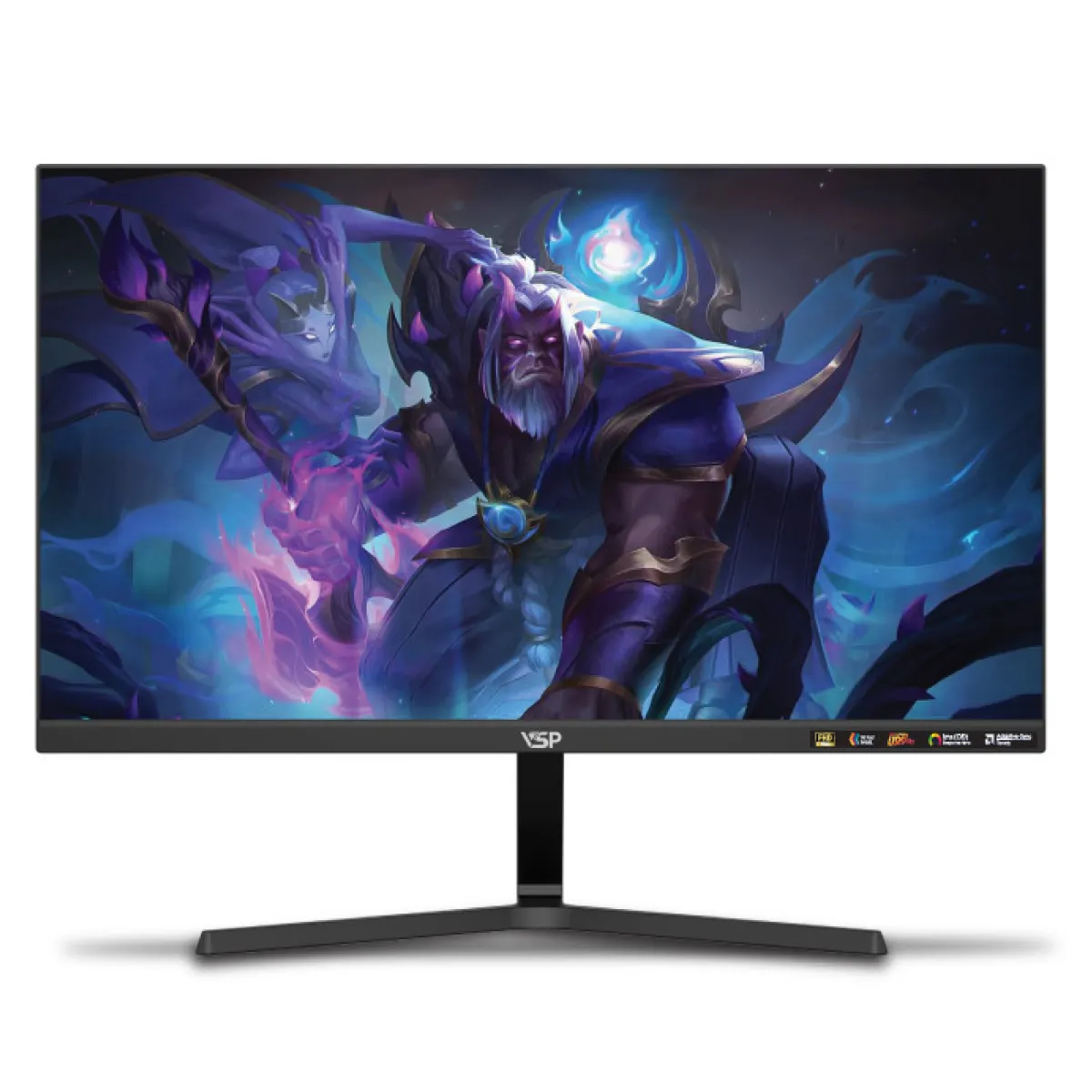 Màn hình LCD máy tính màu đen, model 2510F1, logo VSP