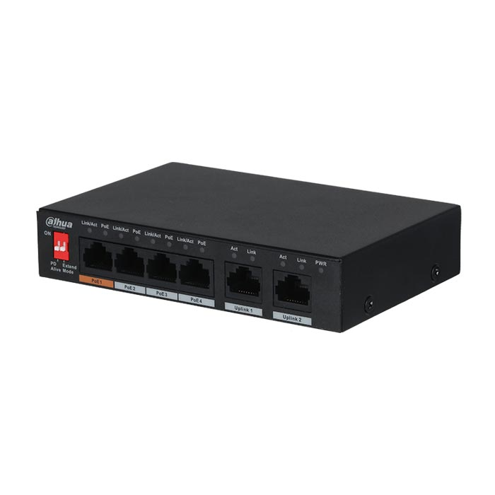 Switch POE 6 cổng tốc độ cao DAHUA DH-PFS3006-4ET-36