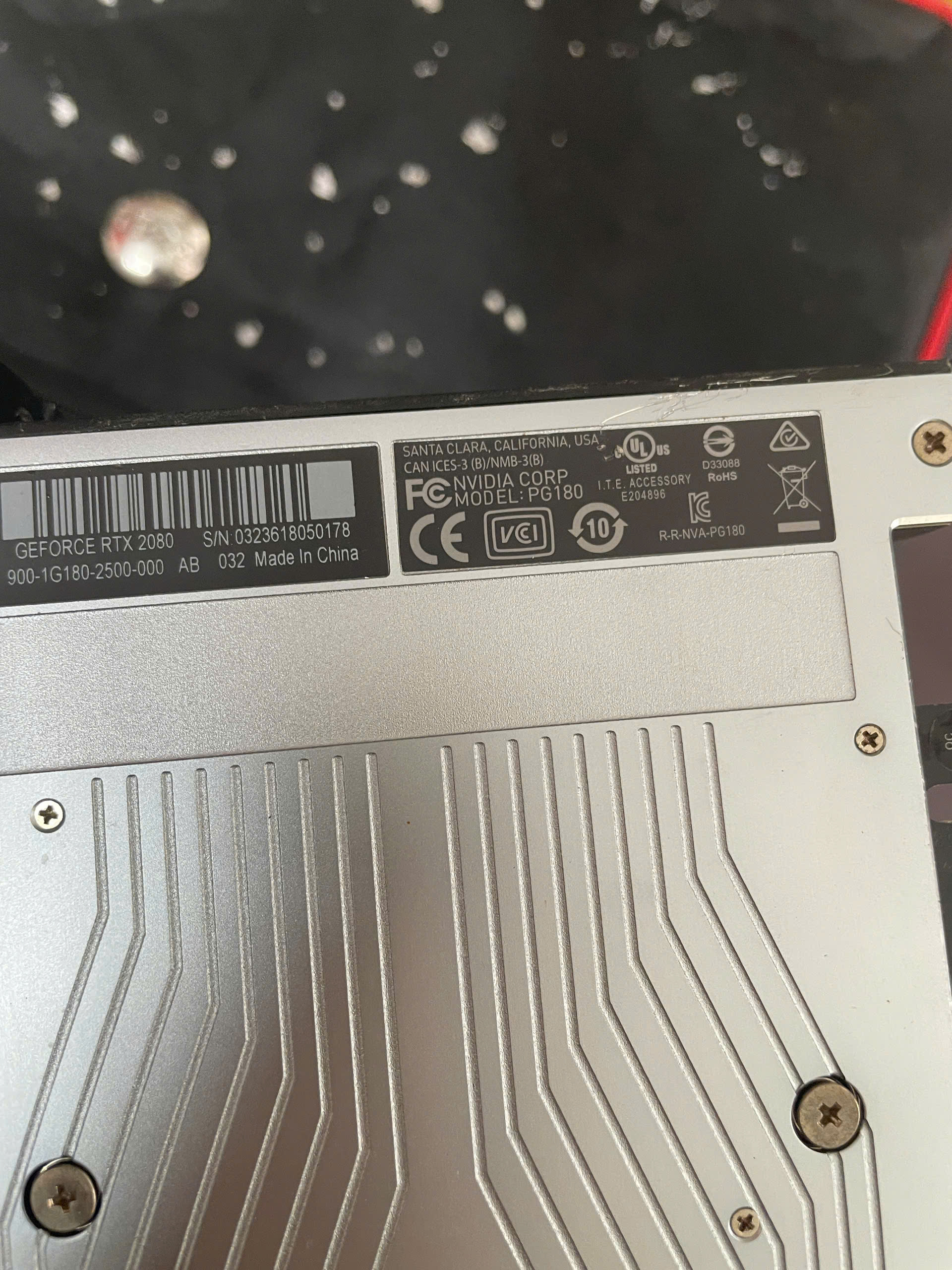 Card Vga NVIDIA GeForce RTX 2080 8GB ( 2ND )