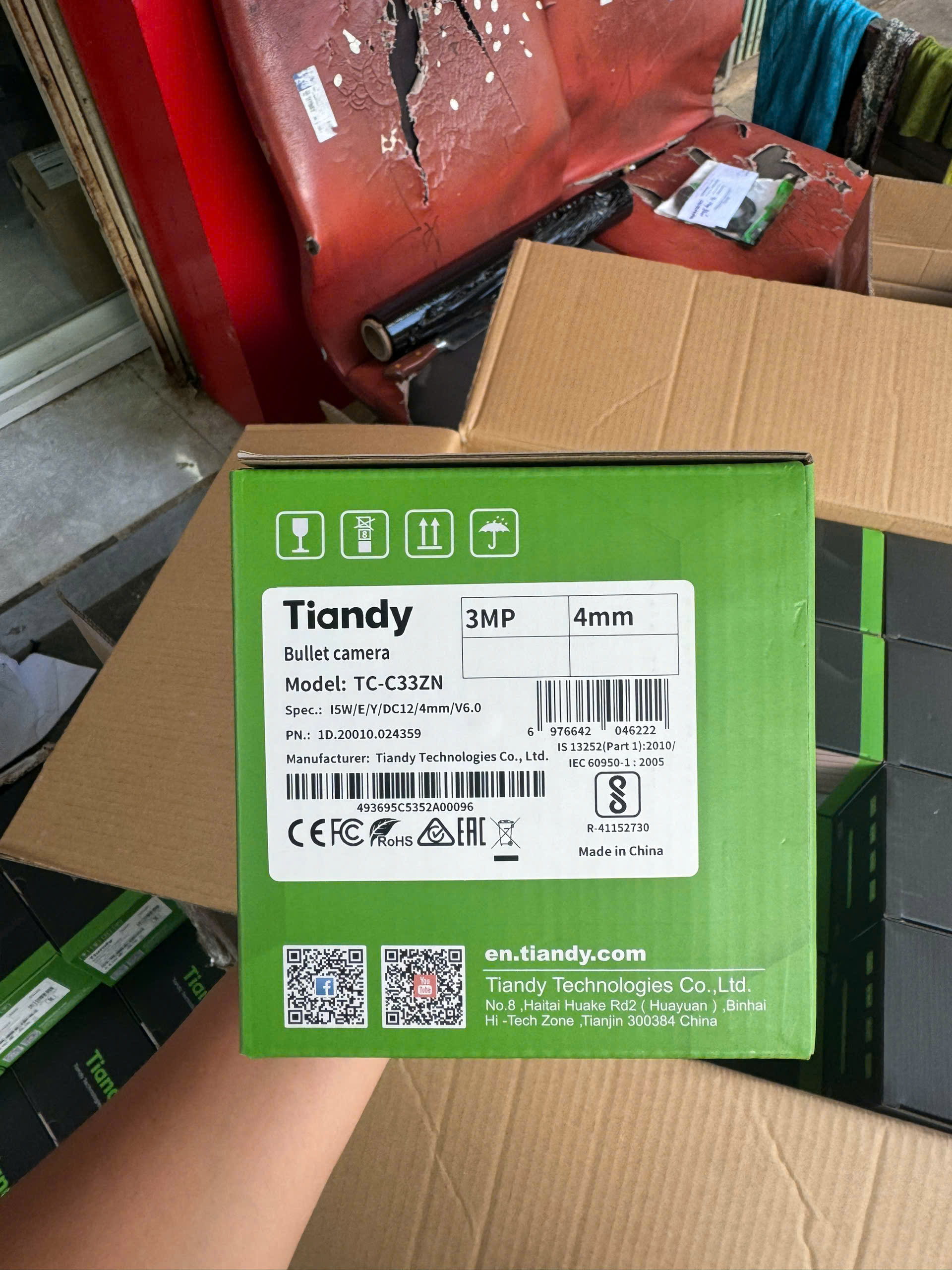 Camera IP Tiandy TC-C33ZN 3MP thân chính hãng