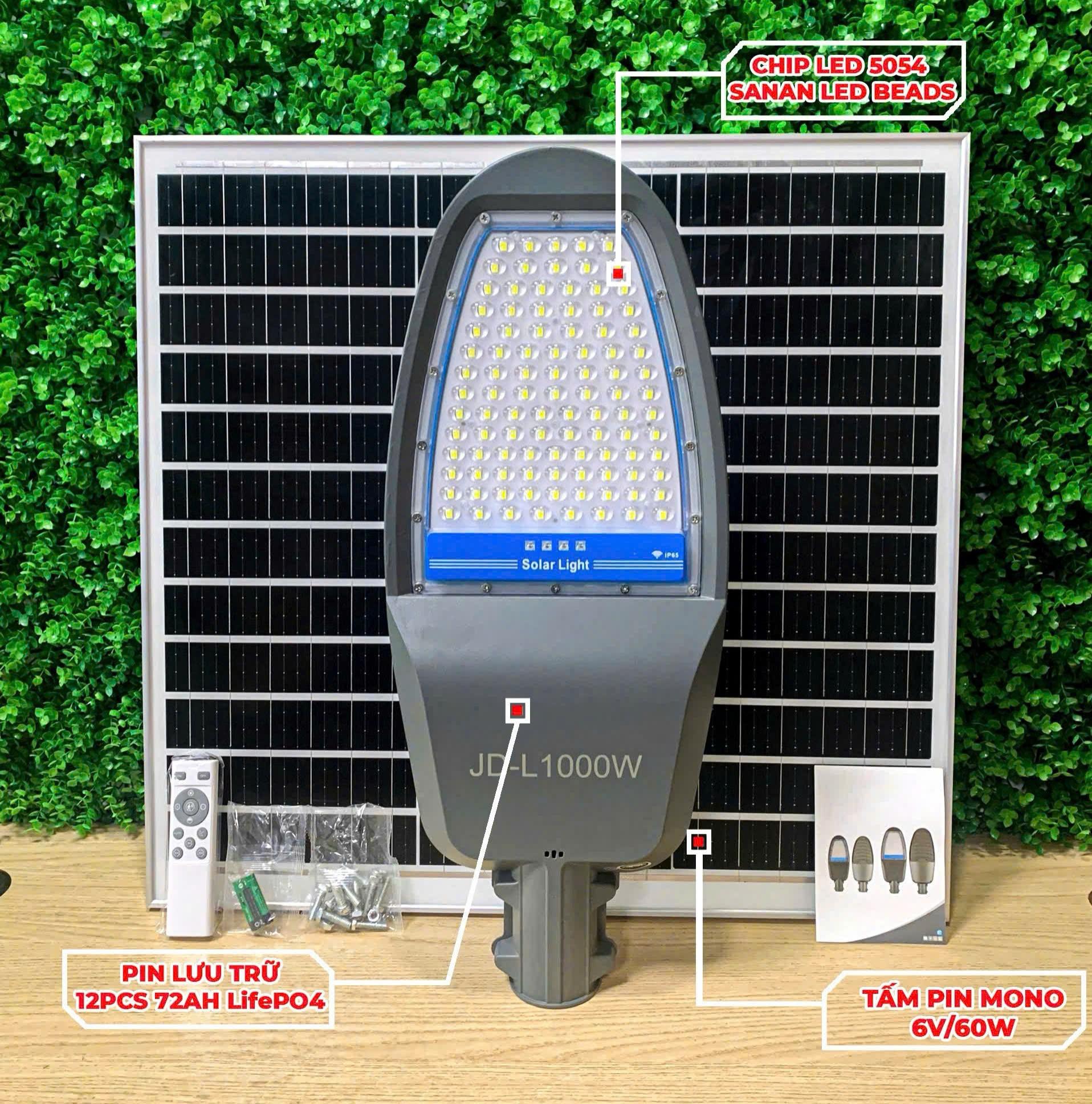 Đèn đường năng lượng mặt trời 1000W JD-L1000